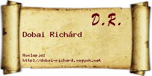 Dobai Richárd névjegykártya